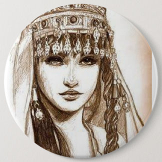 BADGE ROND 15,2 CM LA REINE DIHYA
