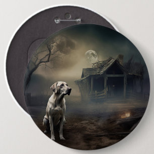 Badge Rond 15,2 Cm Labrador Halloween Épouvantable