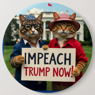 Badge Rond 15,2 Cm Lady Cats dit Impeach Trump