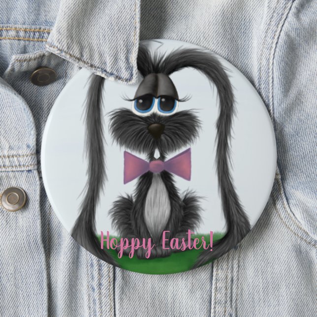 Badge Rond 15,2 Cm Lapin adorable Lapin lapin (En situation)