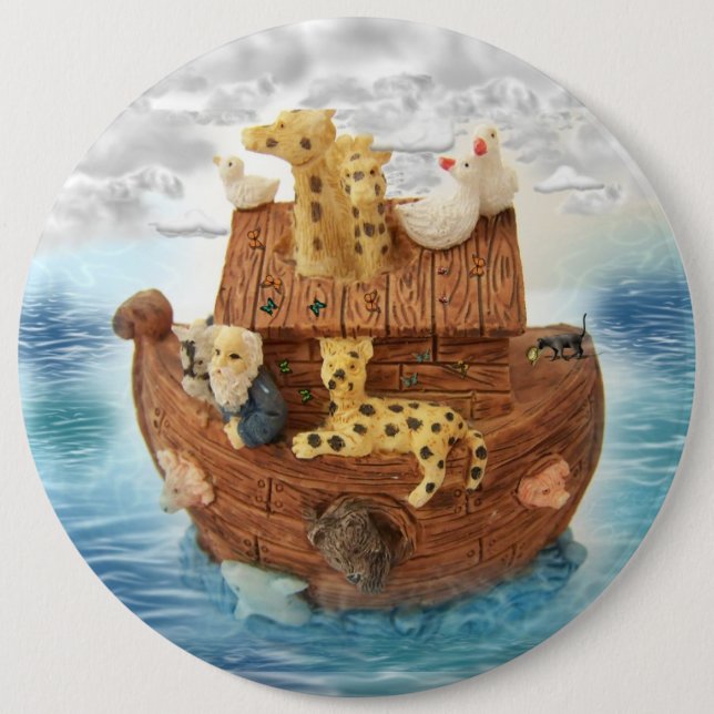 Badge Rond 15,2 Cm L'arche de Noé (Devant)