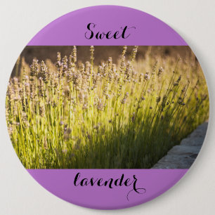 Badge Rond 15,2 Cm Lavande fleurie