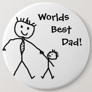 Badge Rond 15,2 Cm Le meilleur papa du monde !