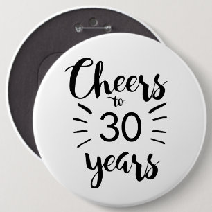 Badge Rond 15,2 Cm Le noir et le blanc, ça fait 30 ans