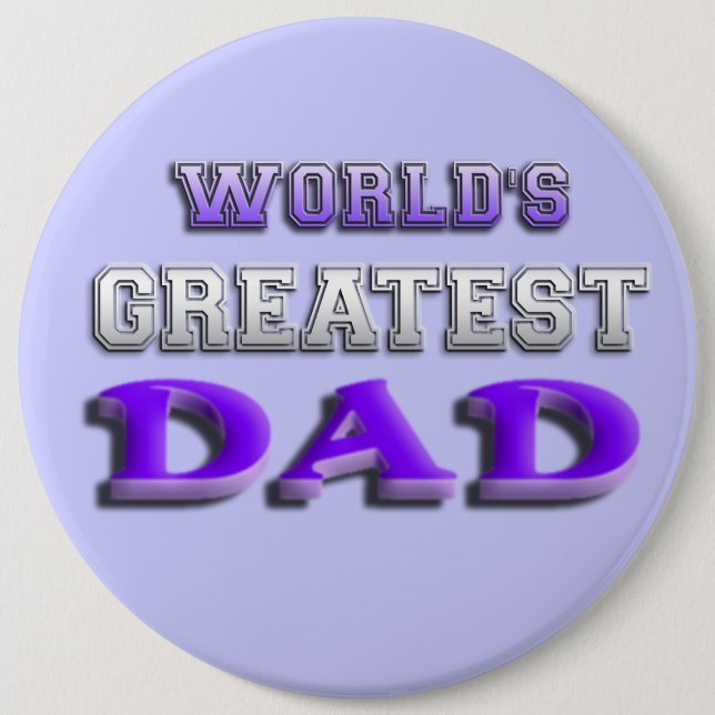 Badge Rond 15,2 Cm Le plus grand papa du monde (Devant)