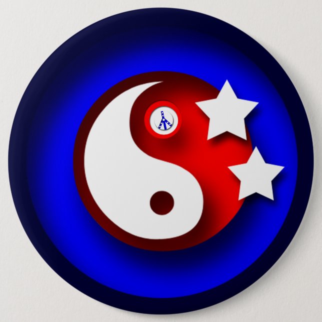 Badge Rond 15,2 Cm LES Etats-Unis (Devant)