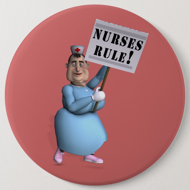 Badge Rond 15,2 Cm Les infirmières ! (Devant)