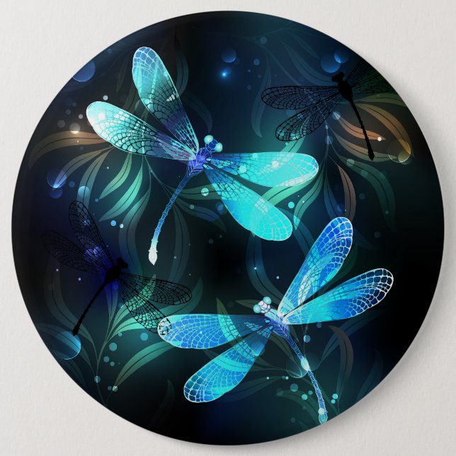 Badge Rond 15,2 Cm Les libellules du lac (Devant)