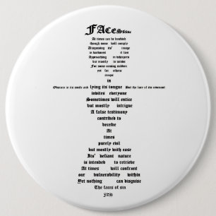 Badge Rond 15,2 Cm Les visages du péché