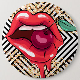 Badge Rond 15,2 Cm lèvres