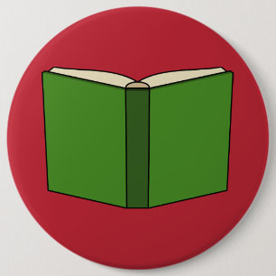 Badge Rond 15,2 Cm Livre vert de dessin
