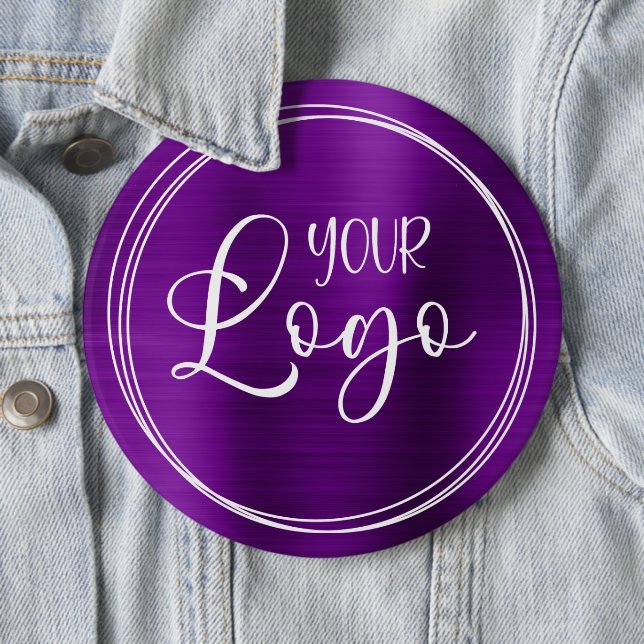 Badge Rond 15,2 Cm Logo commercial Purple Foil Colossal (En situation)