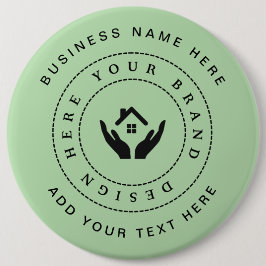 Badge Rond 15,2 Cm Logo personnalisé minimaliste simple et promotion 