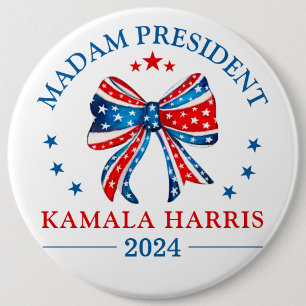 Badge Rond 15,2 Cm Madame la Présidente Kamala Harris