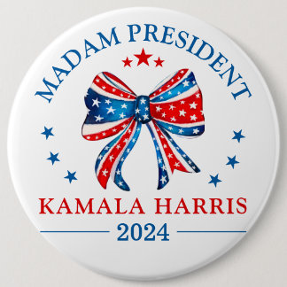 Badge Rond 15,2 Cm Madame la Présidente Kamala Harris