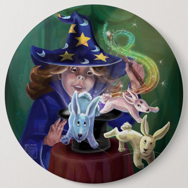 Badge Rond 15,2 Cm Magie (Devant)