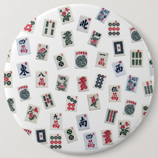 Badge Rond 15,2 Cm MahJong tuiles et symboles motif
