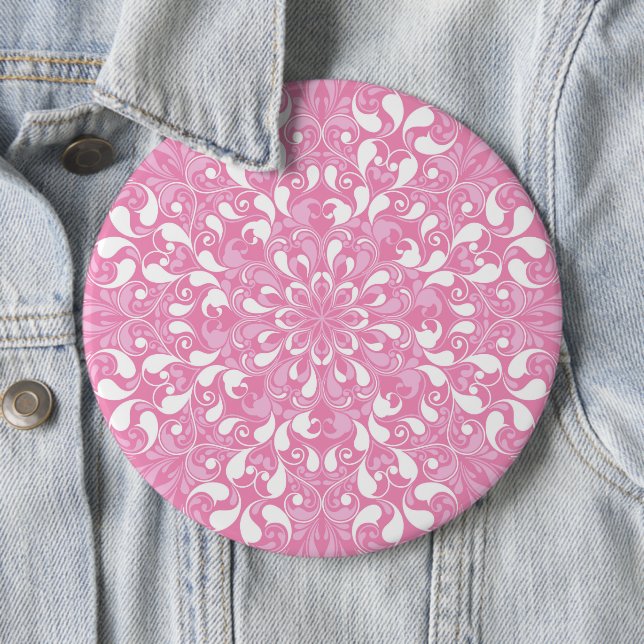 Badge Rond 15,2 Cm Mandala de luxe 18 (En situation)