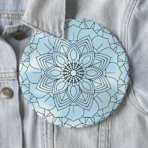Badge Rond 15,2 Cm Mandala de luxe 56