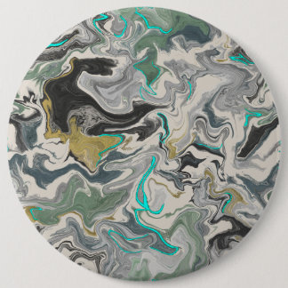 Badge Rond 15,2 Cm Marbrure de pierre avec veines de turquoise 6" Ron
