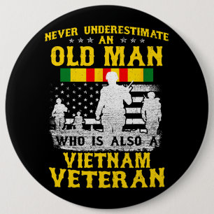 Badge Rond 15,2 Cm Men Papa Grand-père Vietnam Vintage Shirt Men