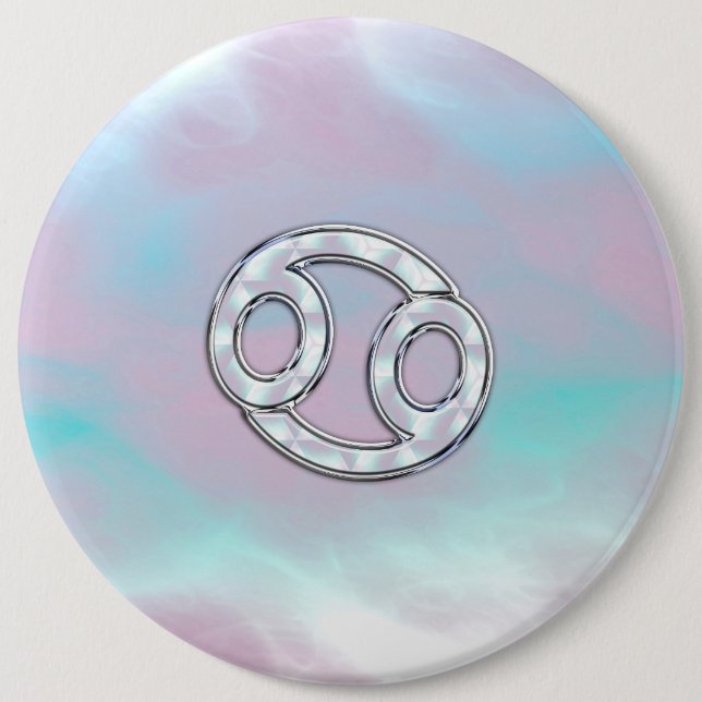 Badge Rond 15,2 Cm Mère de Pearl Style cancer Zodiac (Devant)