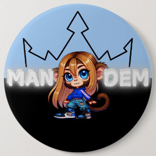 Badge Rond 15,2 Cm MizWhit - Collection Mandem -SVBK- SILVERBCKK TTV