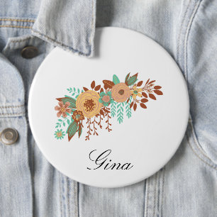 Badge Rond 15,2 Cm  Moderne Boho Floral 