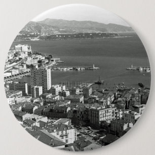 Badge Rond 15,2 Cm Monaco Principauté vintage Monte Carlo port 1970
