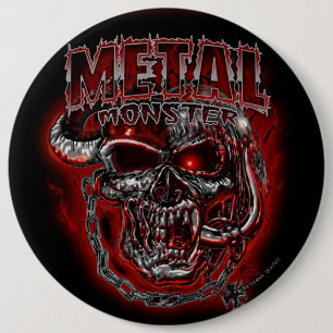 Badge Rond 15,2 Cm Monstre de métaux lourds