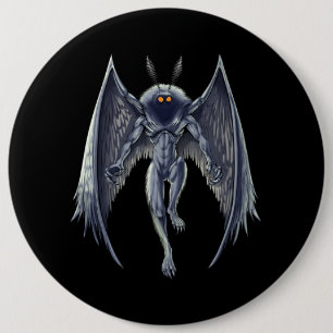 Badge Rond 15,2 Cm Mothman Cryptid Creator