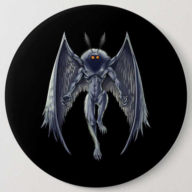 Badge Rond 15,2 Cm Mothman Cryptid Creator (Devant)