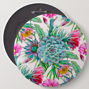 Badge Rond 15,2 Cm Motif cactus