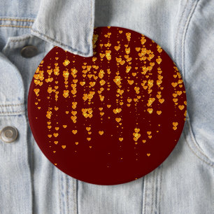 Badge Rond 15,2 Cm Motif de coeur 25