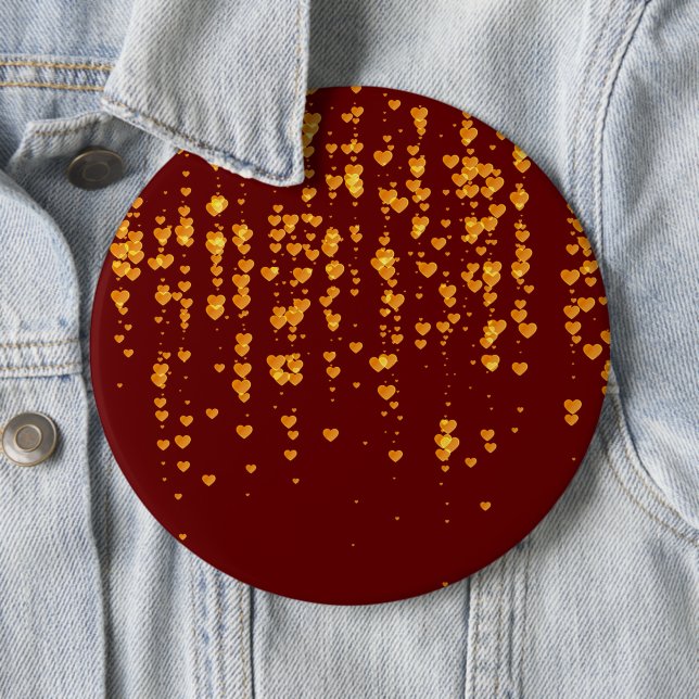 Badge Rond 15,2 Cm Motif de coeur 25 (En situation)