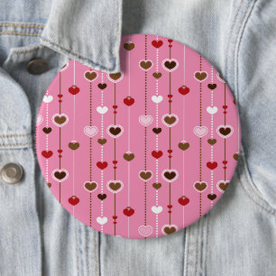 Badge Rond 15,2 Cm Motif de coeur 27