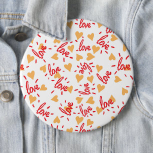 Badge Rond 15,2 Cm Motif de coeur 27