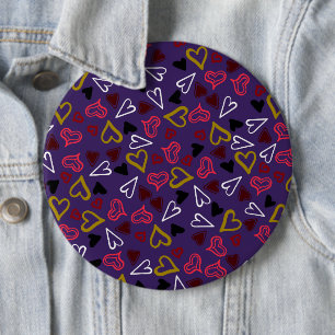 Badge Rond 15,2 Cm Motif de coeur 32