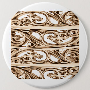 Badge Rond 15,2 Cm Motif de conception croisée Filigree