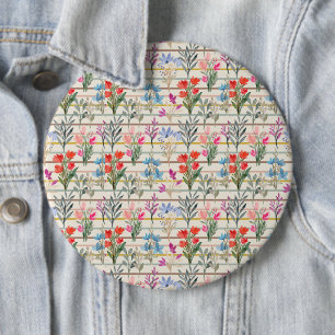 Badge Rond 15,2 Cm Motif de fleurs d'aquarelle moderne