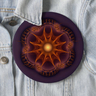 Badge Rond 15,2 Cm Motif fractal magique mystique