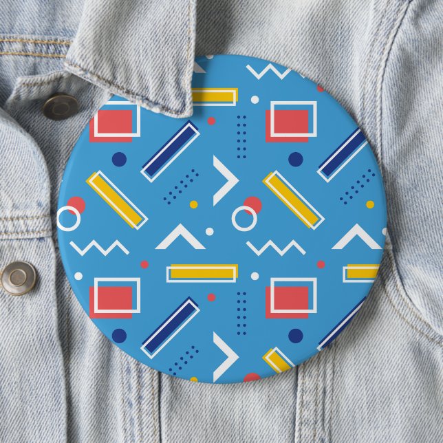 Badge Rond 15,2 Cm Motif géométrique 1 (En situation)