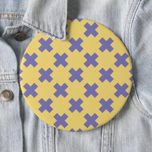 Badge Rond 15,2 Cm Motif géométrique 18 (En situation)