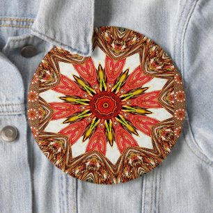 Badge Rond 15,2 Cm Motif traditionnel africain asiatique边缘