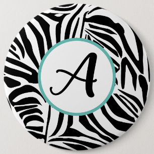 Badge Rond 15,2 Cm Motif Zèbre