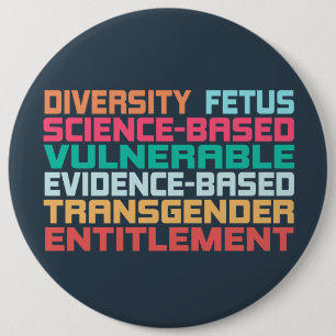 Badge Rond 15,2 Cm Mots interdits