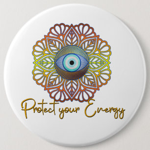 Badge Rond 15,2 Cm Mystique oculaire Céleste Mystique Troisième oeil 