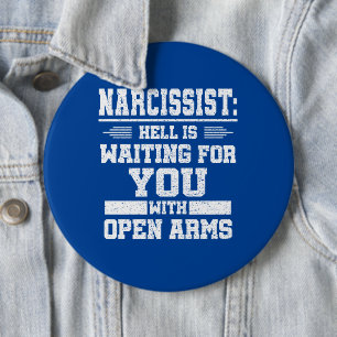 Badge Rond 15,2 Cm Narcissist  