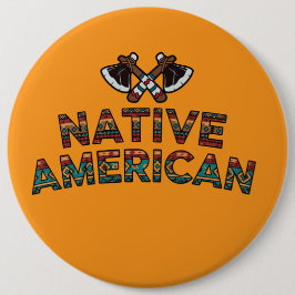 Badge Rond 15,2 Cm Native American Text Pattern