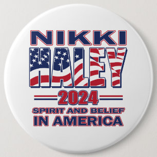 Badge Rond 15,2 Cm Nikki Haley - Pour le président